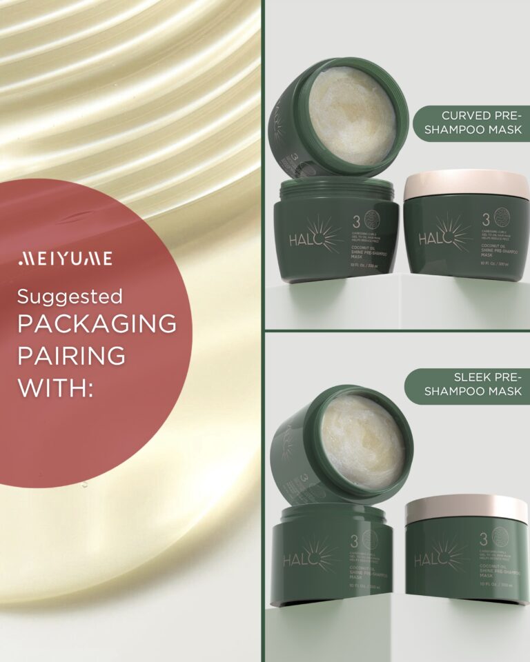 Meiyume Halo of Radiance Formulation Pairings Catalog - Shampoo Mask Packaging